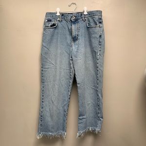 Vintage Express Boyfriend cut frayed hem Jeans